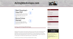 Desktop Screenshot of actingworkshops.com