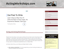 Tablet Screenshot of actingworkshops.com